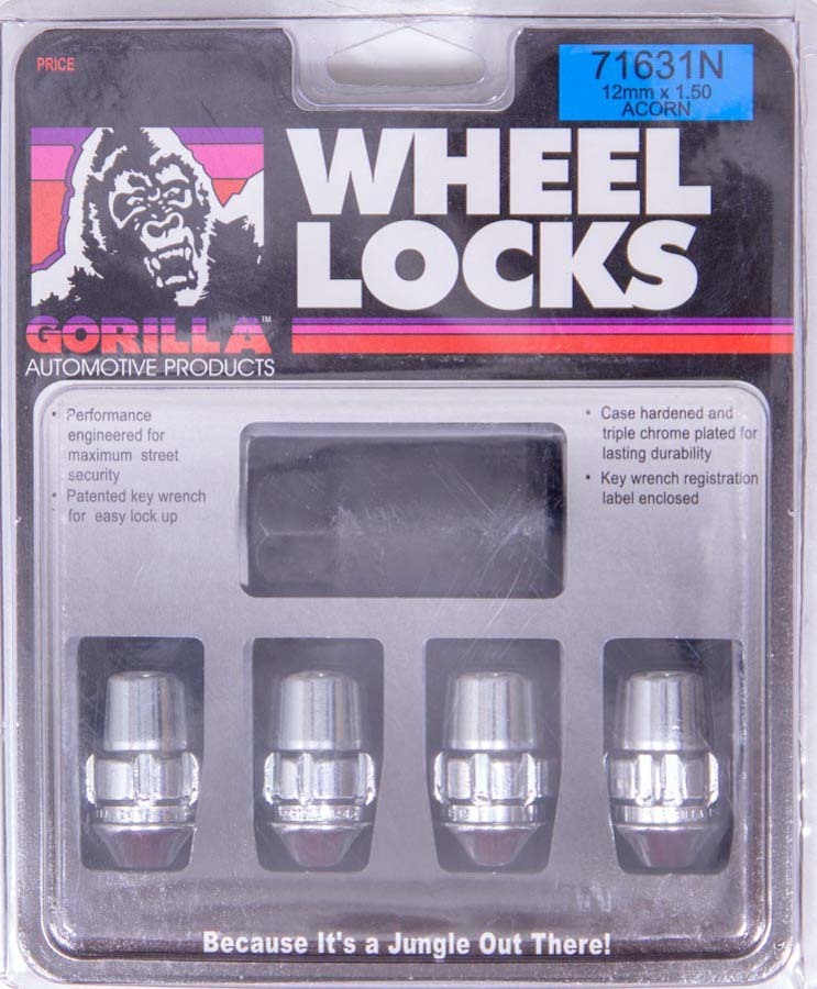 [GOR71683NBC] Gorilla - Wheel Lock System 1/2in Acorn Black 20pk