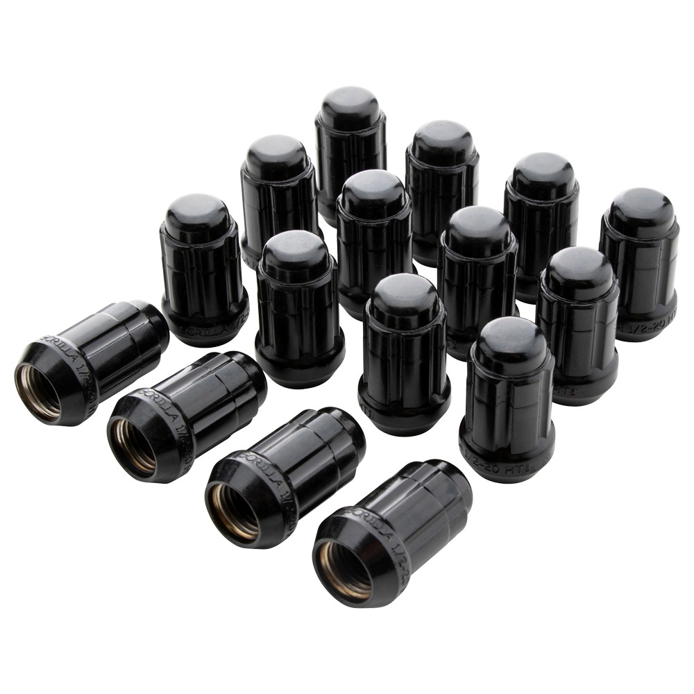 [GORK4CS-12125BGR] Gorilla - (16) Lug Nuts 12-1.25mm Spline Acorn Black