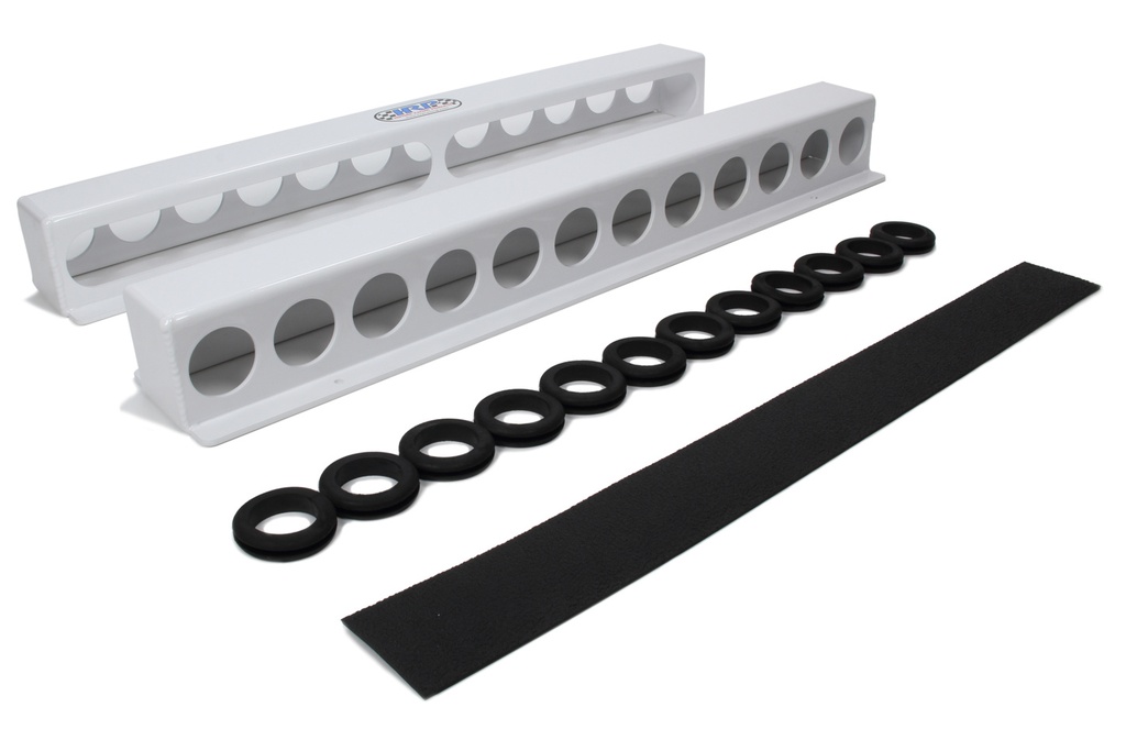 [HRPHRP6350-WHT] Hepfner Racing Products - Torsion Bar Rack Holds 12 Sprint Bars White