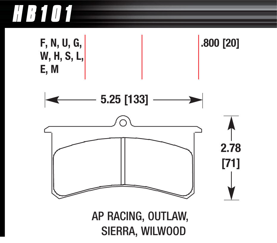 [HAWHB101W800] Hawk Brake - Superlite Dtc-30