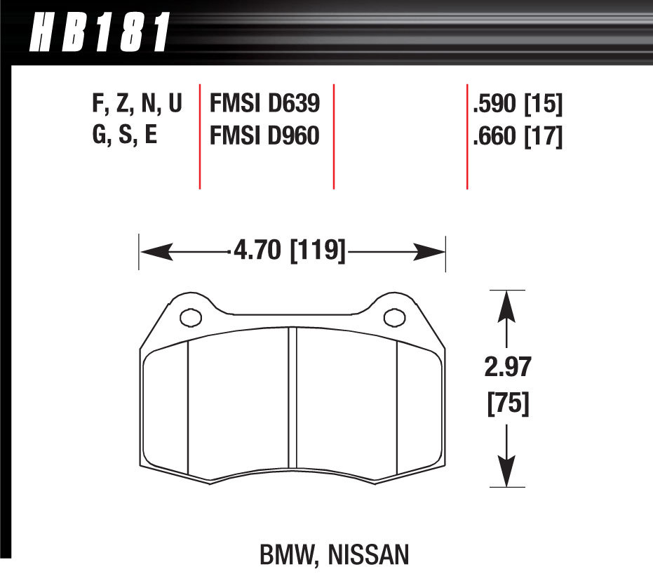 [HAWHB181F660] Hawk Brake - Brake Pads BMW