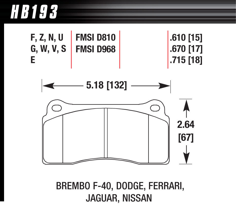[HAWHB193F670] Hawk Brake - Street Brake Pads Front Viper HPS