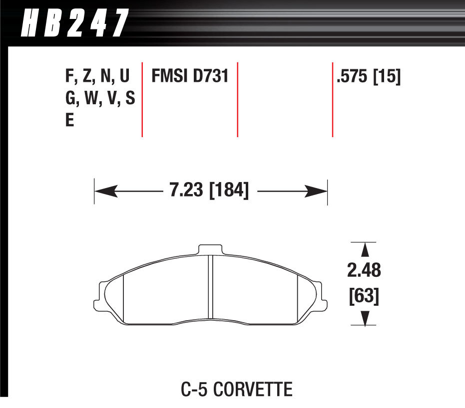 [HAWHB247N575] Hawk Brake - Performance Street Brake Pads (4)