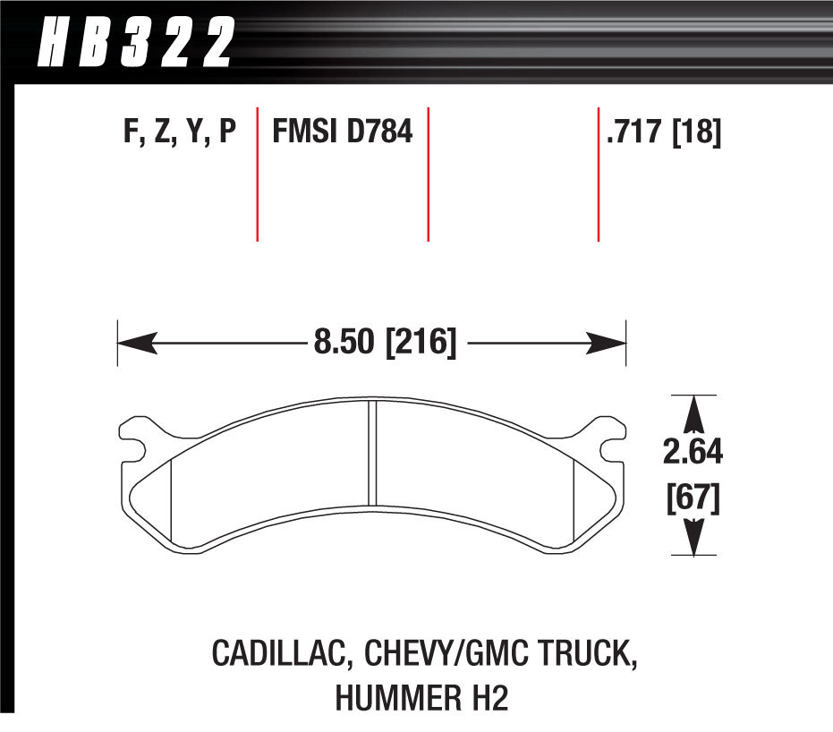 [HAWHB322P717] Hawk Brake - Performance Street Brake Pads