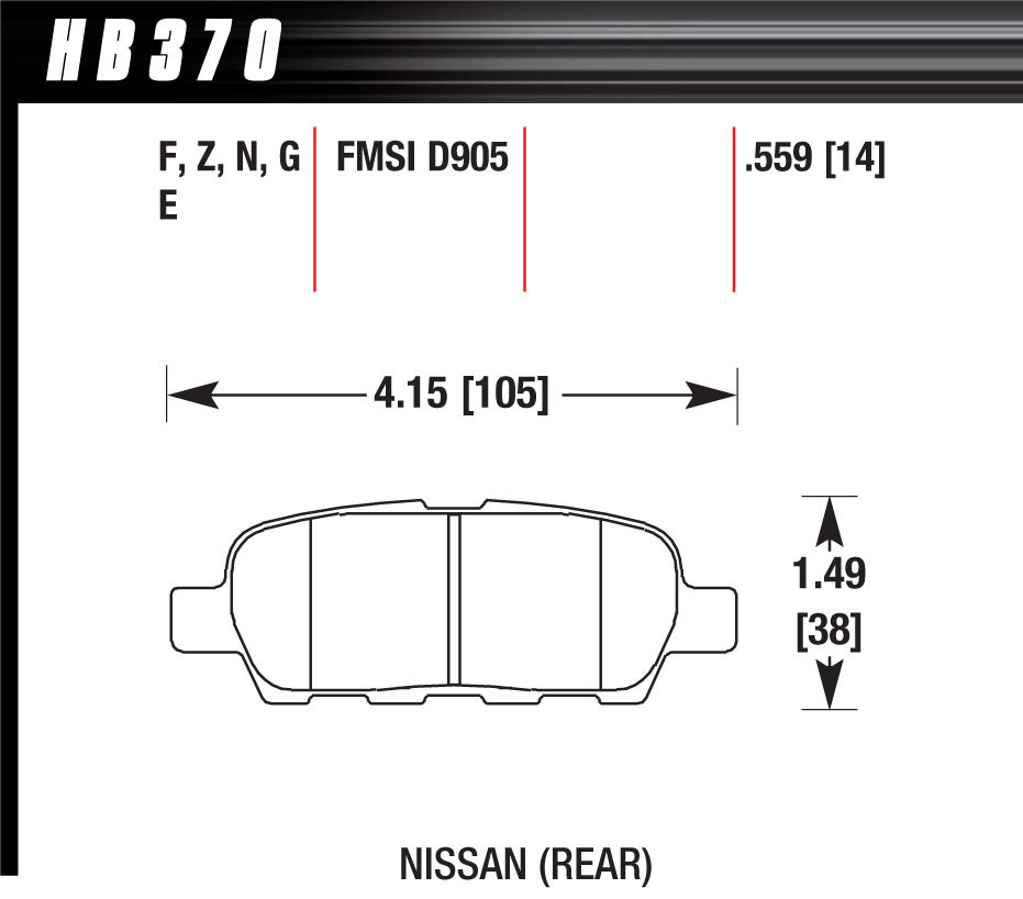 [HAWHB370F559] Hawk Brake - Performance Street Brake Pads