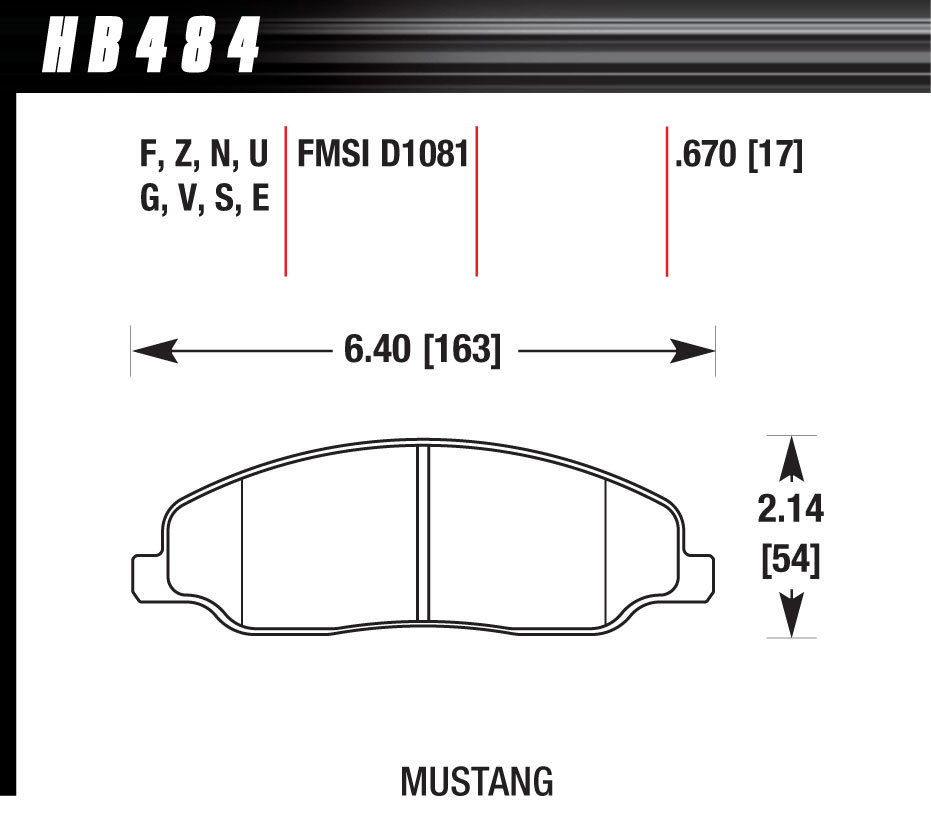 [HAWHB484F670] Hawk Brake - Performance Street Brake Pads (4)