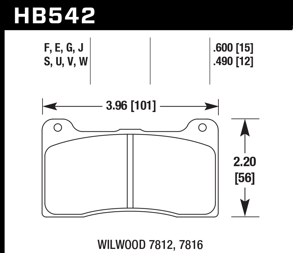 [HAWHB542V.490] Hawk Brake - Brake Pad Dt-50 7812 / 7816