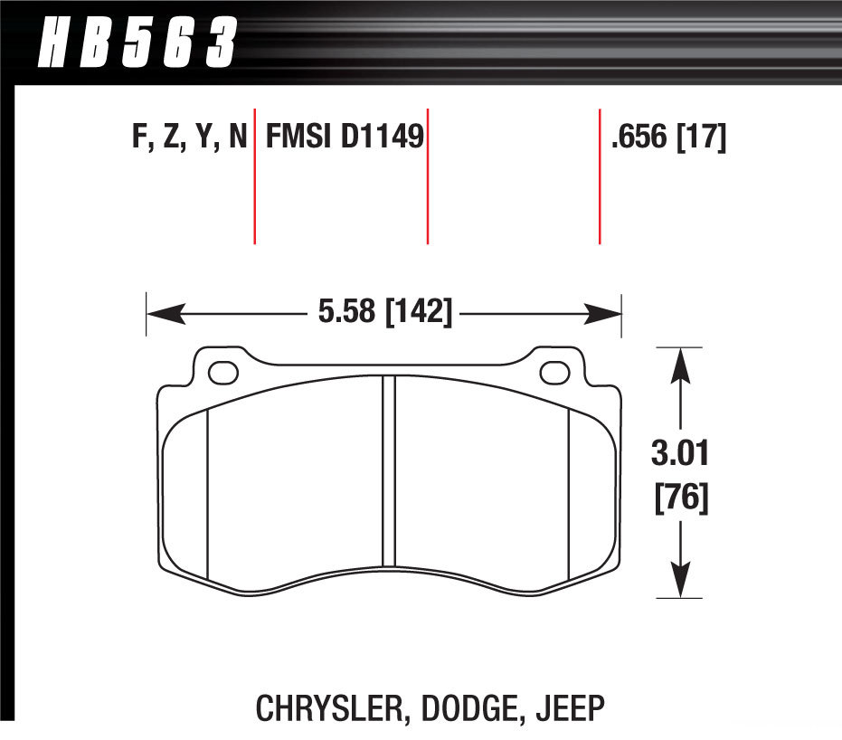 [HAWHB563F656] Hawk Brake - Performance Street Brake Pads (4)