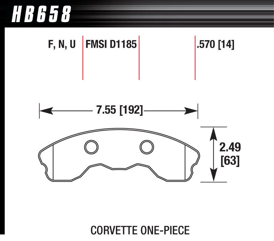 [HAWHB658F570] Hawk Brake - Performance Street Brake Pads (4)