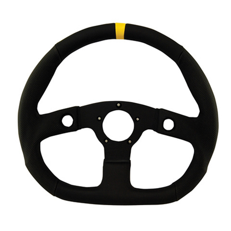 [GRT630] Grant - D-Shaped Diamond Grip Steering Wheel Black