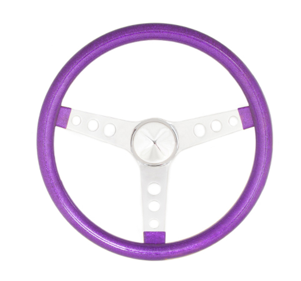 [GRT8443] Grant - Steering Wheel Mtl Flake Purple/Spoke Chrm 13.5