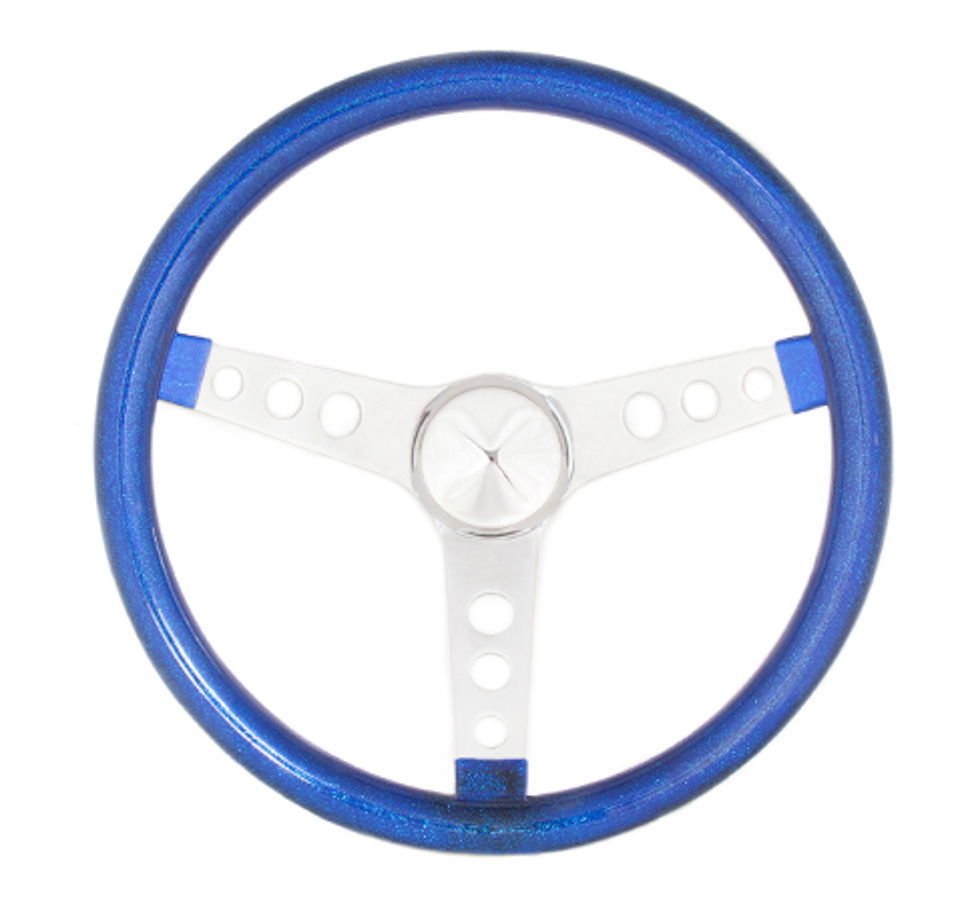 [GRT8446] Grant - Steering Wheel Mtl Flake Blue/Spoke Chrm 13.5