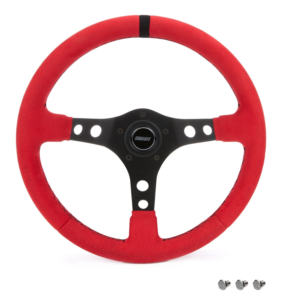 [GRT8515] Grant - Ultrasuede Steering Wheel Race Red