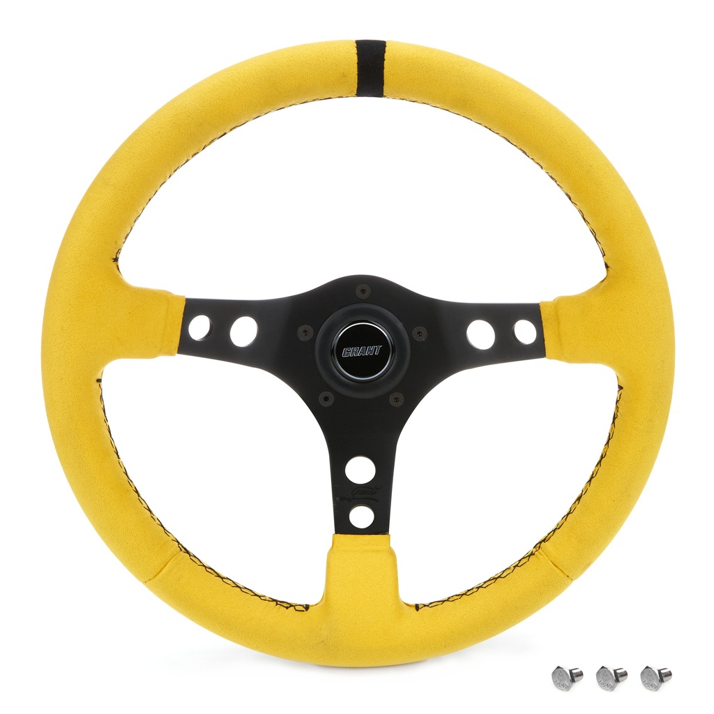 [GRT8517] GRANT - Ultrasuede Steering Wheel Race Yellow