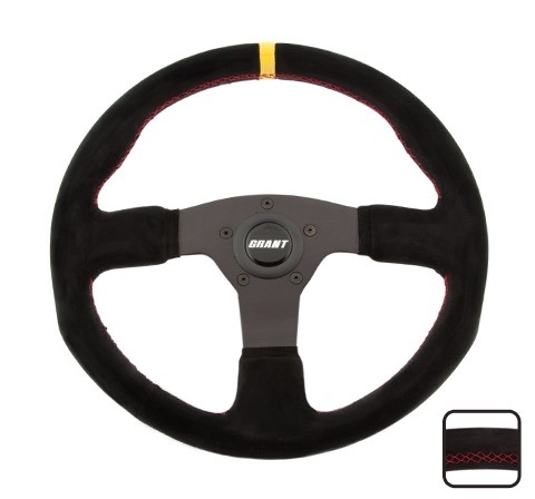 [GRT8547] Grant - Suede Series Steering Wheel 13.75 Dia. 1in Dish