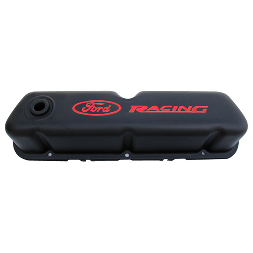 [FRD302-072] Ford - Black Steel Valve Cover Set w/Ford Racing Logo