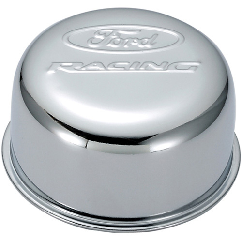 [FRD302-200] Ford - Chrome Steel Breather W/Ford Racing Logo