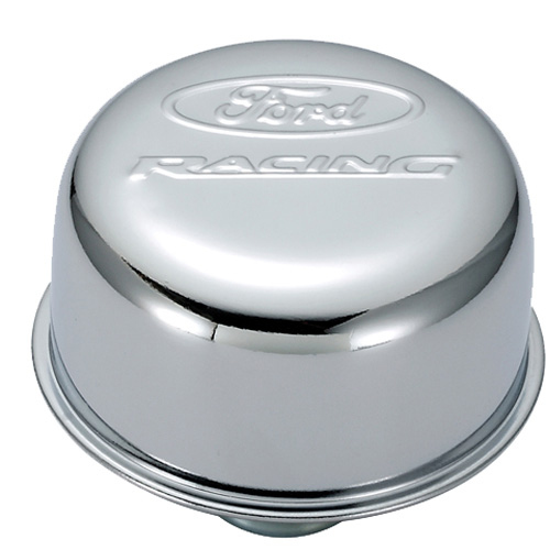 [FRD302-215] Ford - Chrome Steel Breather W/Ford Racing Logo