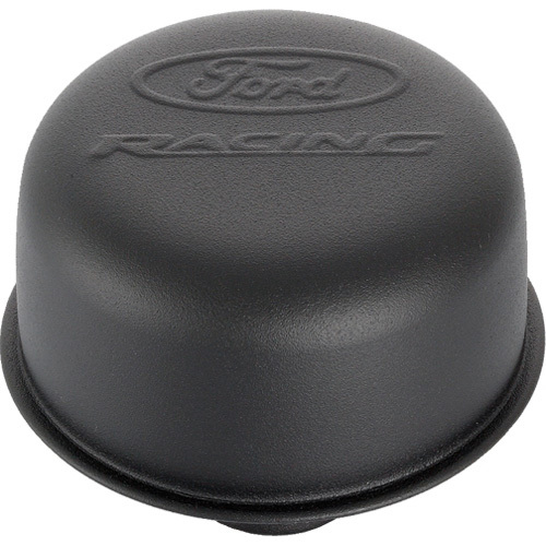 Ford - Black Steel Breather W/Ford Racing Logo