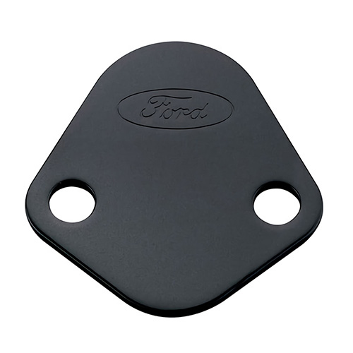 [FRD302-291] Ford - Fuel Pump Block-Off Plate Black W/Ford Logo