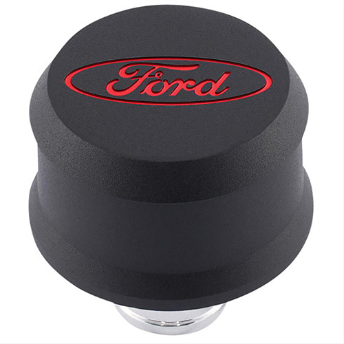 [FRD302-440] Ford - Valve Cover Breather W/ Slant Edge - Alm Black