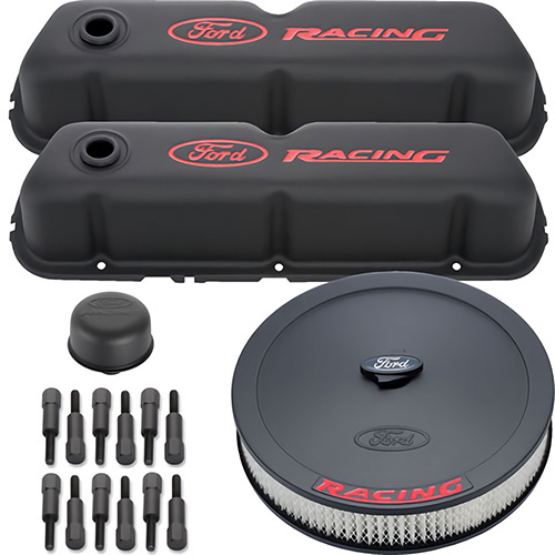 [FRD302-500] Ford - Engine Dress Up Kit Black W/Ford Racing Logo