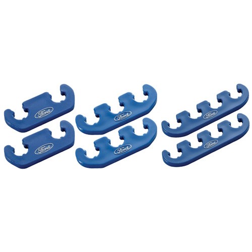 [FRD302-637] Ford - Spark Plug Wire Dividers 6pk Blue Plastic