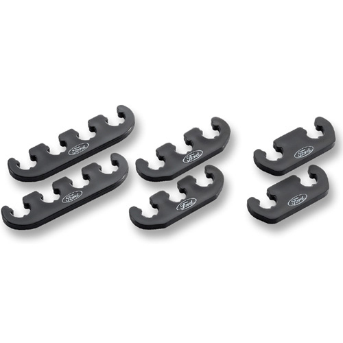 [FRD302-641] Ford - Spark Plug Wire Dividers 6pk Black Plastic