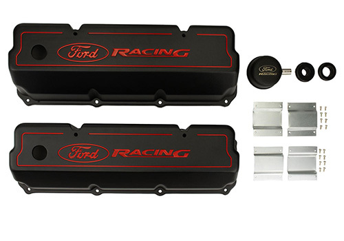 [FRDM6582-Z351B] Ford - 351C Aluminum Valve Cover Set - Black Finish