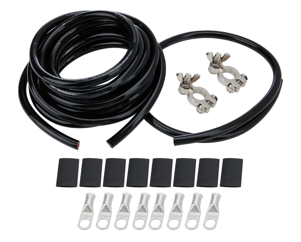 Allstar Performance - Battery Cable Kit 4 Ga. 1 Battery All Black