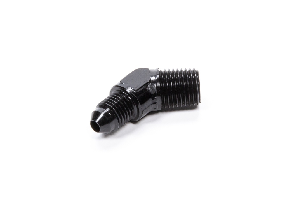 [FRG482344-BL] Fragola - 45 Deg Adapter Fitting #4 X 1/4 Mpt Black