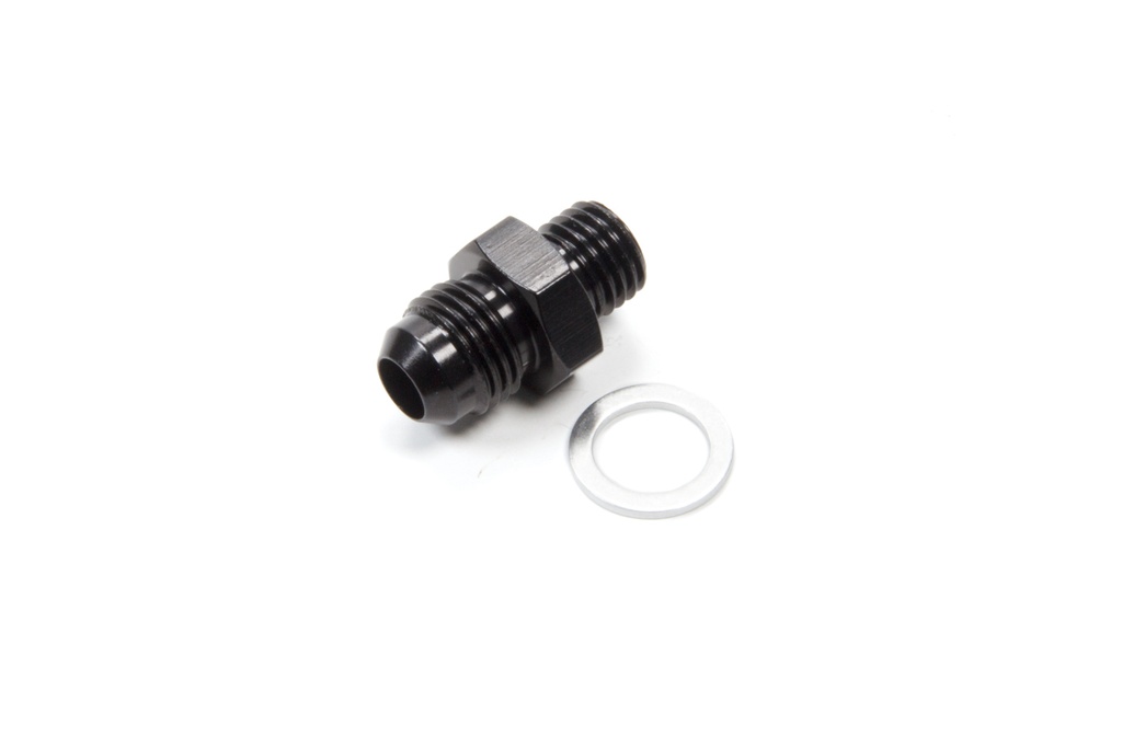 [FRG491951-BL] Fragola - Male Adapter Fitting #6 x 9/16-24 Holley Blk