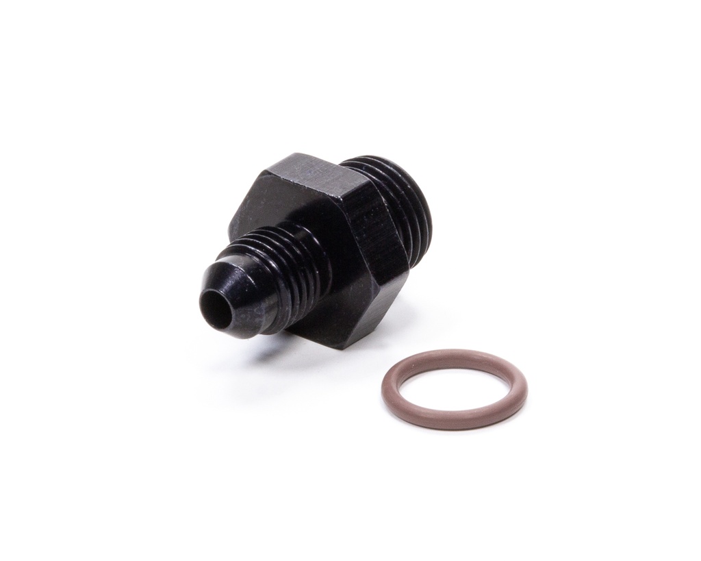 [FRG495110-BL] Fragola - #4 X 9/16-18 (#6) Radius O-Ring Fitting Black