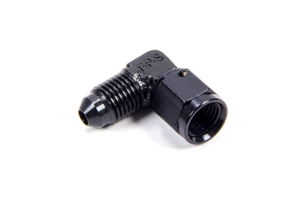 [FRG498102-BL] Fragola - #4 Female Swivel To Male 90 Degree Fitting Black