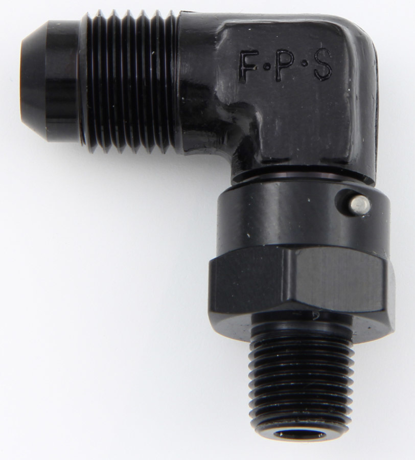 [FRG499162-BL] Fragola - #6 X 1/8 Mpt 90 Deg Swivel Adapter Black