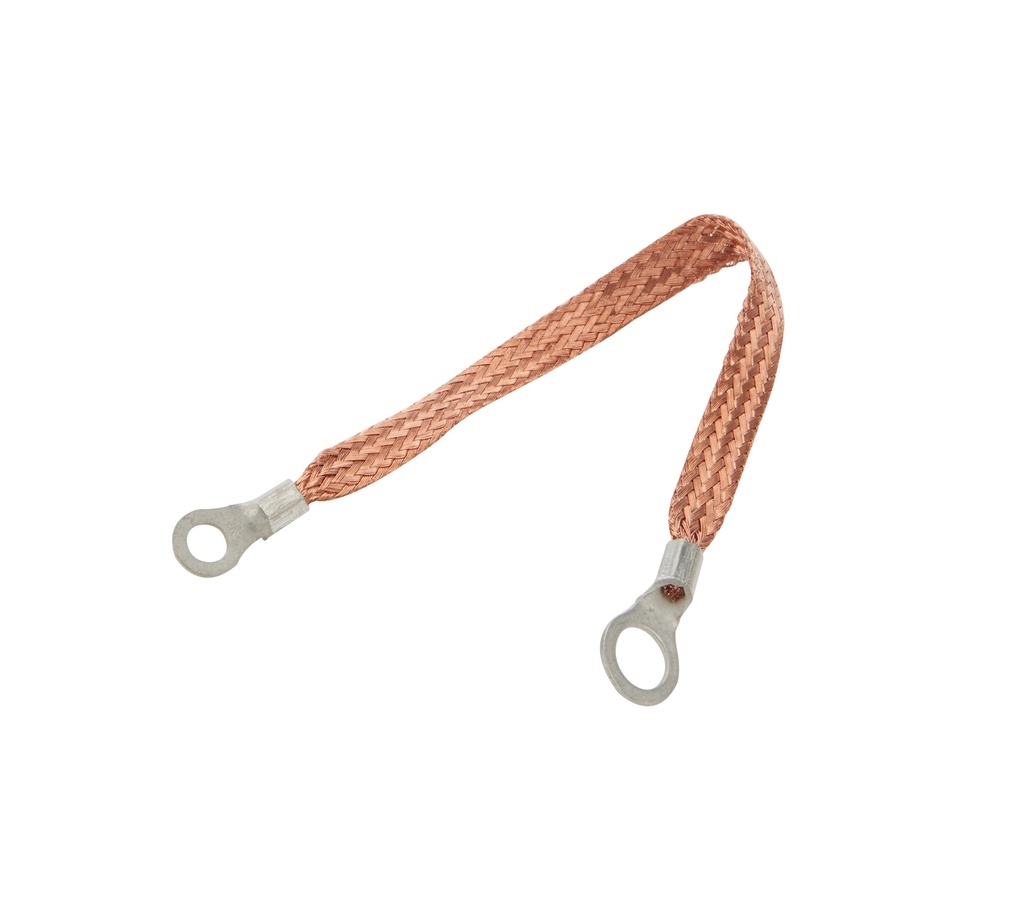 Allstar Performance - Copper Ground Strap 9in W/ 1/4in And 3/8in Ring