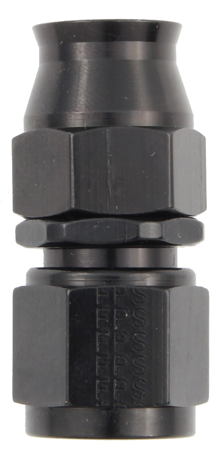[FRG680106-BL] Fragola - Hose Fitting #6 Straight Ptfe Black