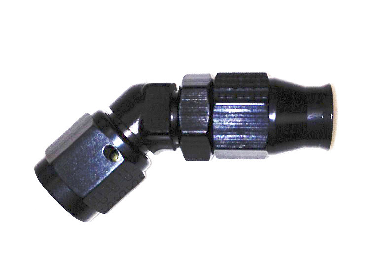 [FRG684512-BL] Fragola - Hose Fitting #12 45 Deg Ptfe Black