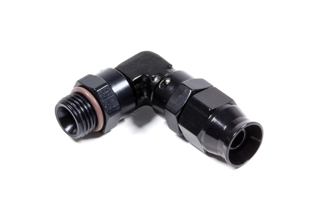 [FRG689706-BL] Fragola - Hose Fitting #6 90 Deg To #6 Orb Ptfe Black