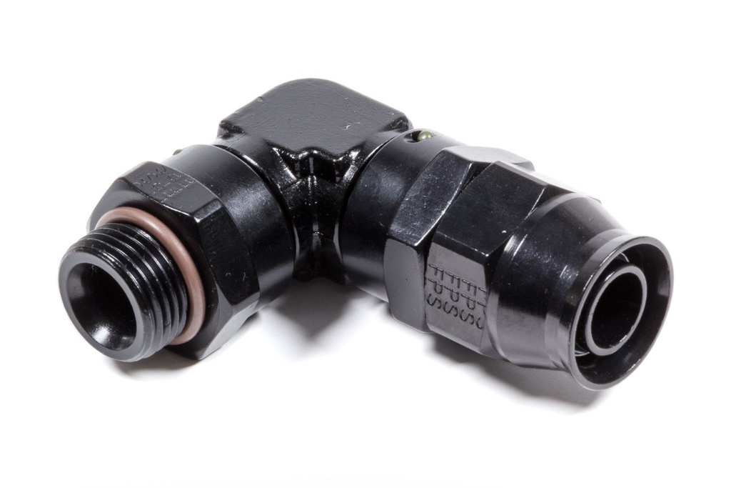 [FRG689709-BL] Fragola - Hose Fitting #10 90 Deg To #8 Orb Ptfe Black