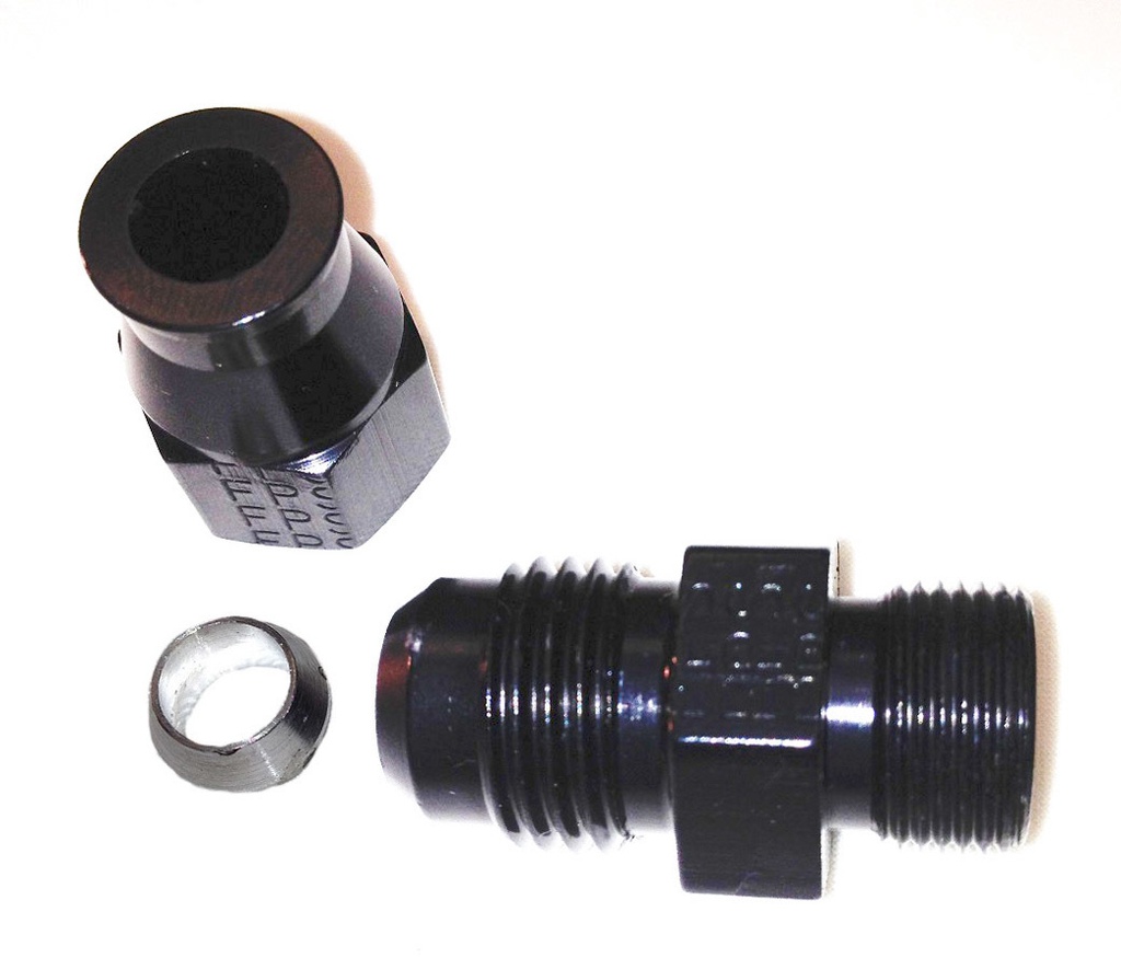 [FRG892005-BL] Fragola - 6an Male To 5/16in Tube Adapter Fitting Black