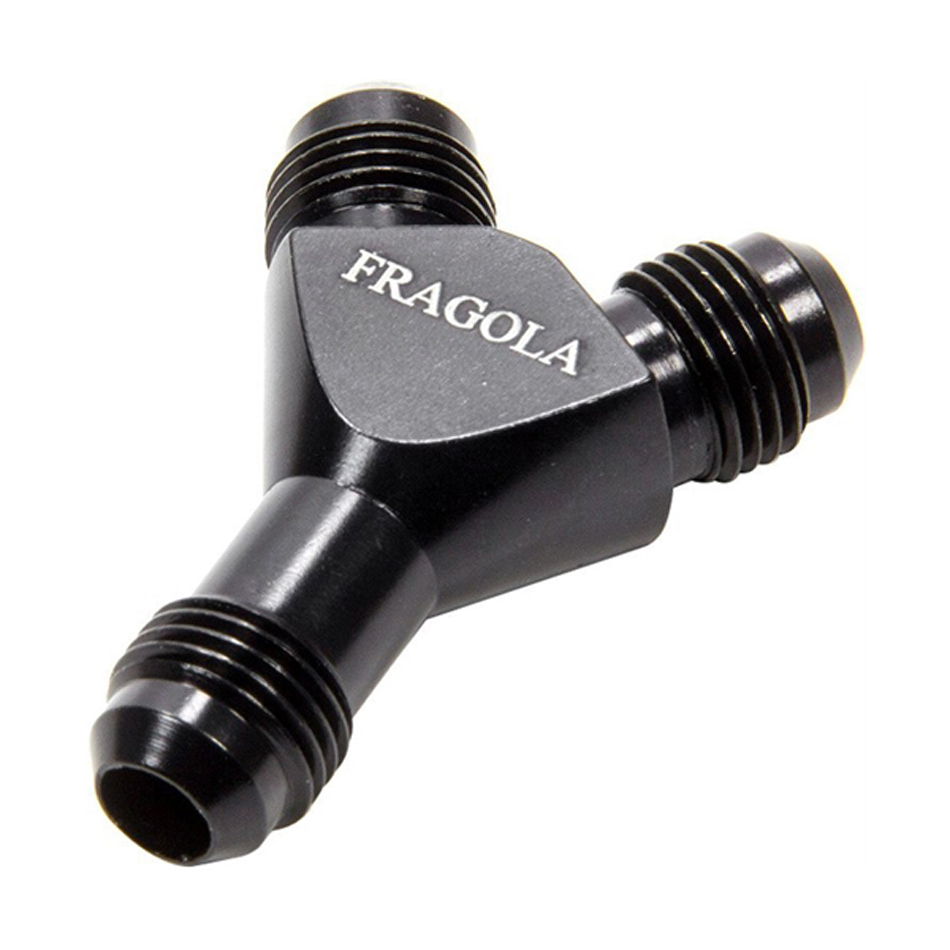 [FRG900607-BL] Fragola - 6an X Dual #4 Male Y- Fitting Black
