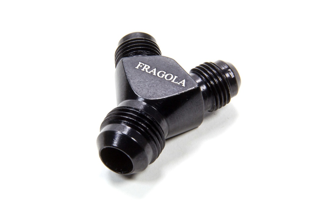 [FRG900609-BL] Fragola - 8an Y-Male Fitting With Dual 6an Outlets Black