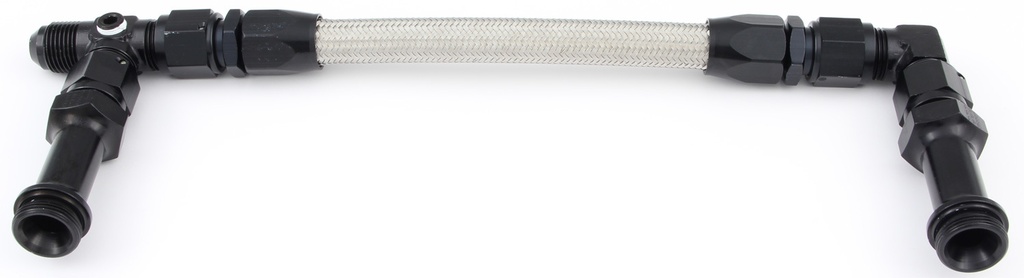 [FRG920005-BL] Fragola - #8 Fuel Line Kit 7/8-20 Dual Inlet 4500 Black