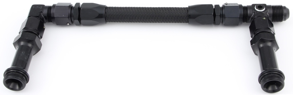 [FRG930003-BL] Fragola - #8 Fuel Line Kit 7/8-20 Dual Inlet 4150 Black