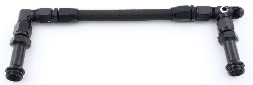 [FRG930005-BL] Fragola - #8 Fuel Line Kit 7/8-20 Dual Inlet 4500 Black