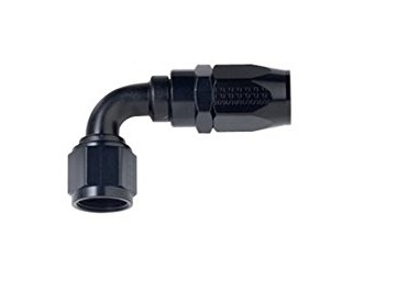 [FRG109006-BL] Fragola - #6 X 90 Power Flow Hose End Black