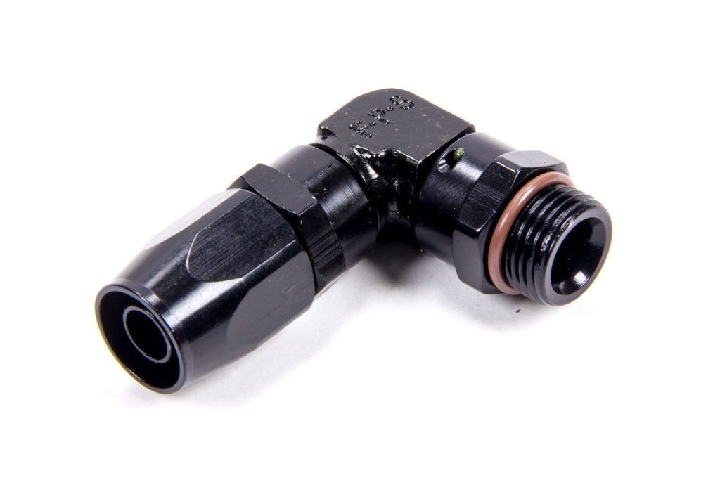 [FRG189008-BL] Fragola - Hose Fitting #8 90 Deg To 3/4-16 Male Orb Black