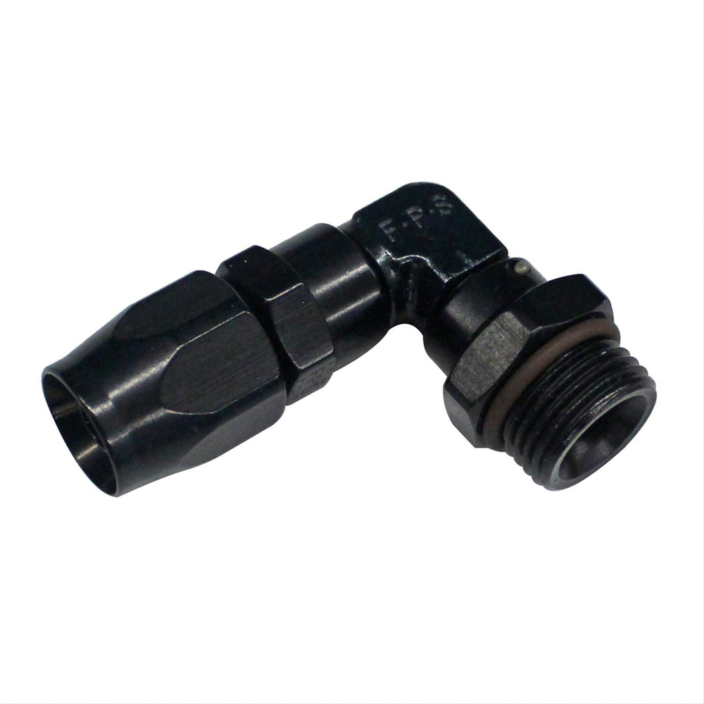 [FRG189012-BL] Fragola - 12an Orb Male 90-Deg To 12an Hose Fitting Black