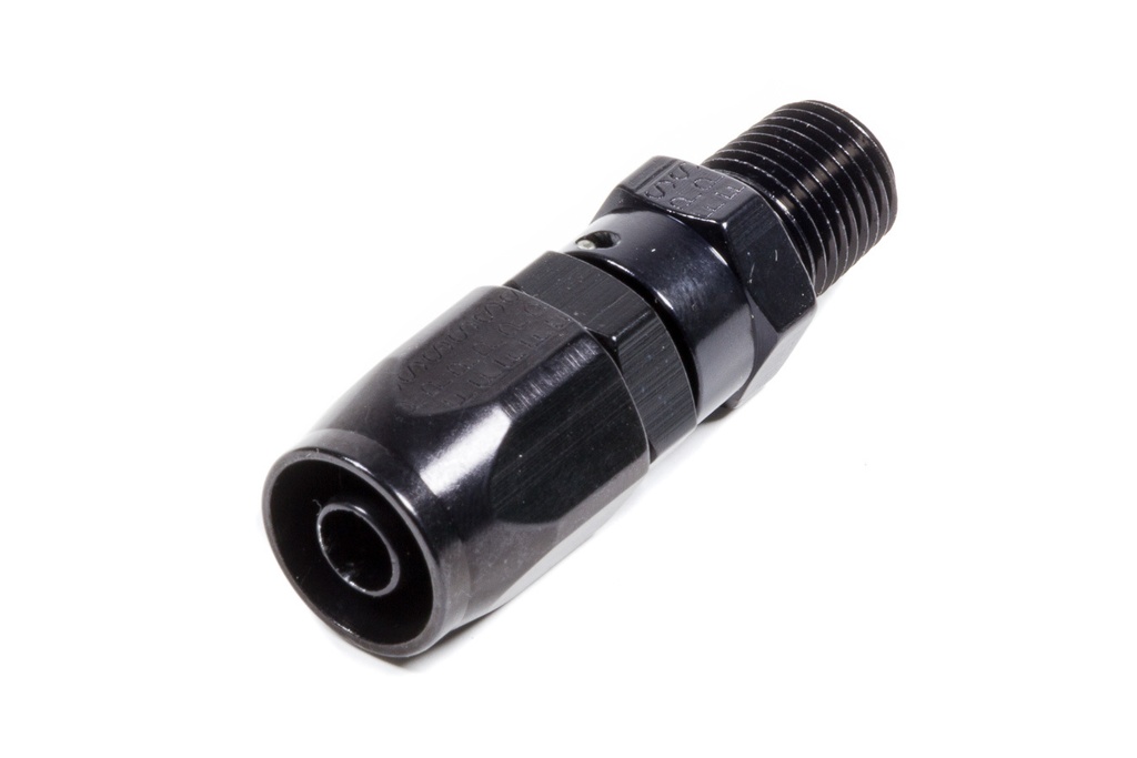 [FRG190106-BL] Fragola - #6 Str. X 1/4 Mpt Hose End Black